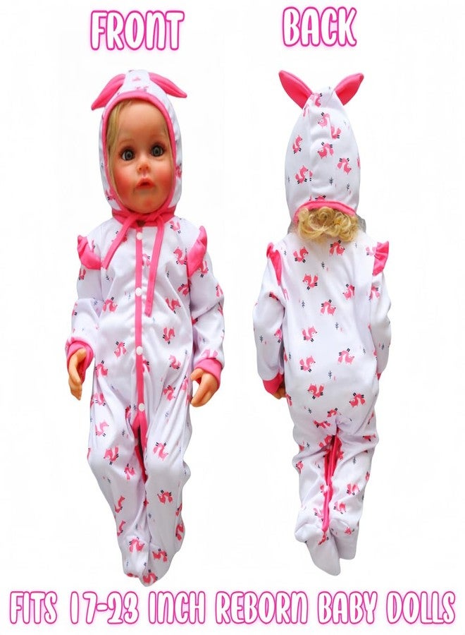 MAIHAO Reborn Baby Dolls Clothes Little Fox Outfit for 17-24 Inch Reborn Newborn Baby Dolls Clothes Accessories with Hat Baby Clothing 2pcs Set - Image 4